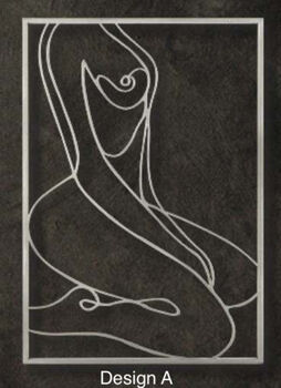 Female Body Outlines Silver Wall Art, 4 of 5