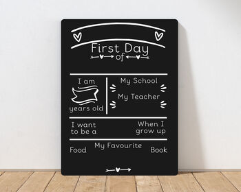 Personalised First Day Of School Chalkboard School Font, 6 of 6