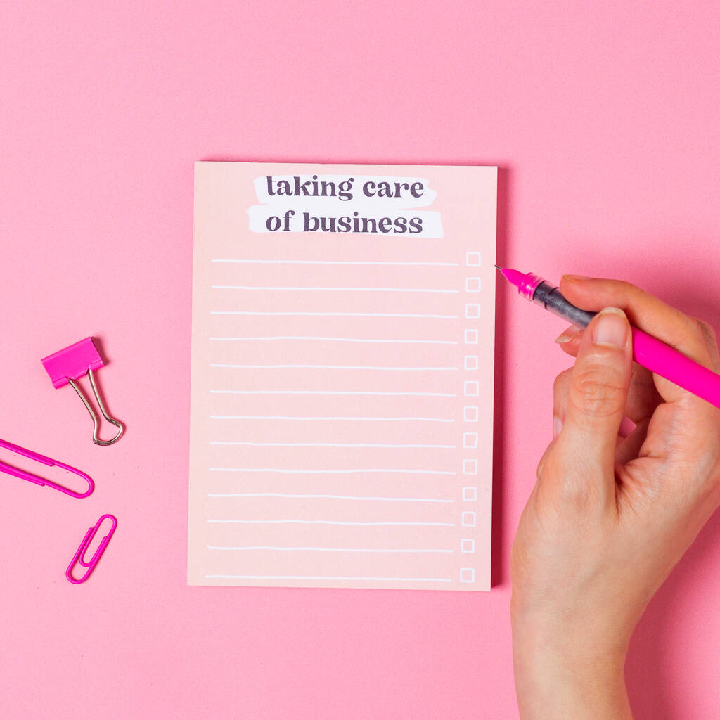 'Taking Care Of Business' A6 Notepad, 1 of 5