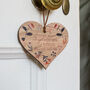 Oak Wood Friendship Heart Token Wall Hanging, thumbnail 5 of 6