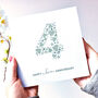 Love Hearts Leather 4th Anniversary Card, thumbnail 1 of 3