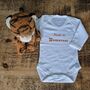 Custom New Baby Announcement Babygrow – Personalised Pregnancy Reveal, thumbnail 5 of 6