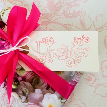 Floral Daughter Handmade Gift Tag, 2 of 2