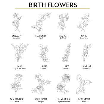 Personalised Birth Flower Serving Board, 4 of 5