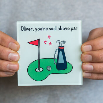 Personalised Golf Coaster For Partner, 3 of 3