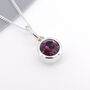 Personalised Sterling Silver February Amethyst Birthstone Necklace, thumbnail 1 of 12