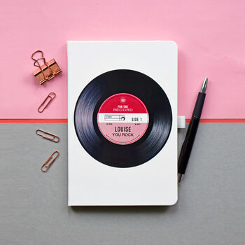 'You Rock' Personalised Vinyl Record Notebook, 8 of 8
