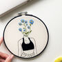 'Forget Me Not' A Fun Floral Embroidery Kit, thumbnail 5 of 8