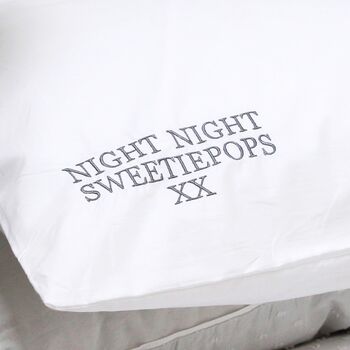 Personalised Embroidered Nickname Pillowcase, 2 of 2