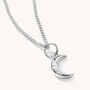 Tiny Moon Necklace Silver Or 18ct Gold Plated Vermeil, thumbnail 2 of 5