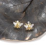 Bee Earrings In Silver With 18ct Gold Vermeil, thumbnail 1 of 2