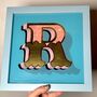 Gold Typography Wall Art 'Circus Letter R', thumbnail 8 of 8