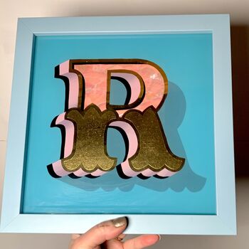 Gold Typography Wall Art 'Circus Letter R', 8 of 8