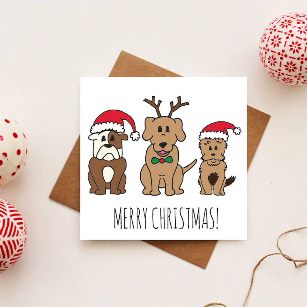 Dog Christmas Card By The Abstract Bee | notonthehighstreet.com