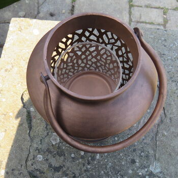 Lattice Lanterns In Copper, 5 of 7