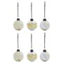 Glowi Large Gold, White And Silver Baubles Set Of Six, thumbnail 6 of 10