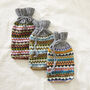 Fair Trade Eco Waste Wool Knit Hot Water Bottle Cover, thumbnail 1 of 6