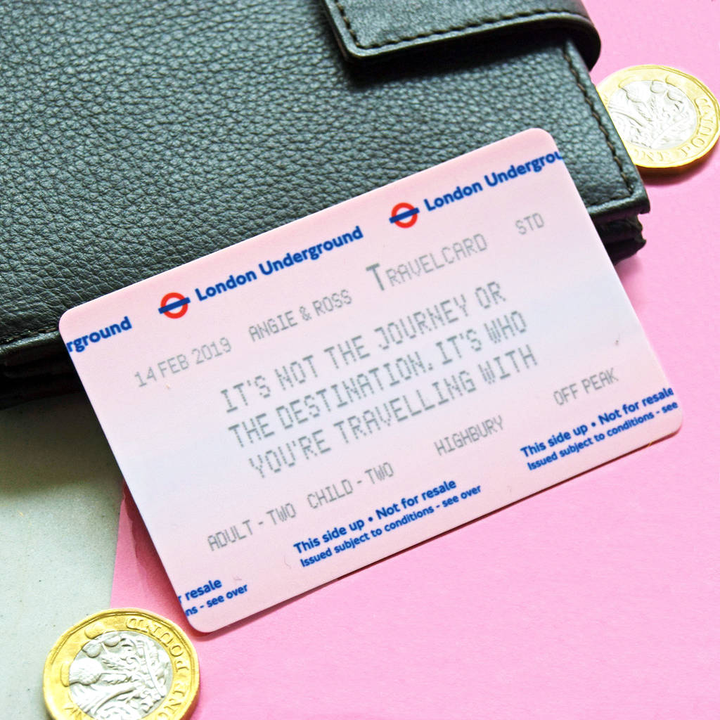 Personalised London Underground Ticket Wallet Keepsake By Of Life & Lemons