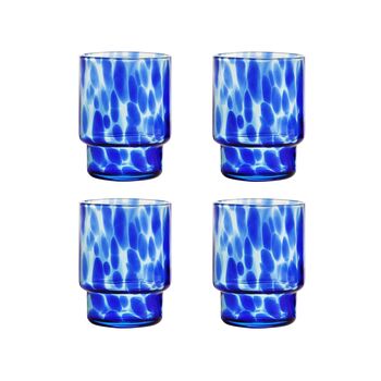 Set Of Two Blue Tortoise Glass Tumblers, 3 of 4