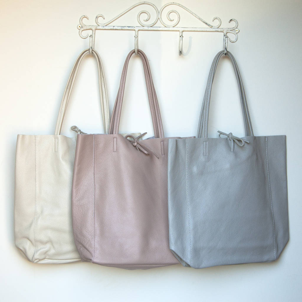 Pastel Tote Leather Super Soft Italian Leather Bag, 1 of 12