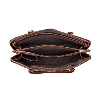 Women's Premium Leather Laptop Handbag 'Fiorella', 9 of 12