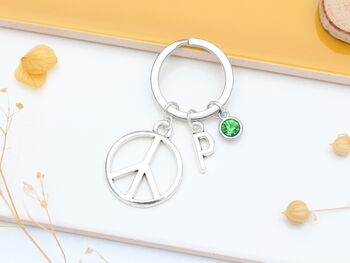 Personalised Peace Sign Keyring, 6 of 9