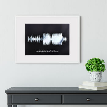 Personalised Metallic Sound Wave Song Print, 4 of 10