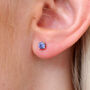 Sterling Silver Claw Set Birthstone Stud Earrings, thumbnail 2 of 7