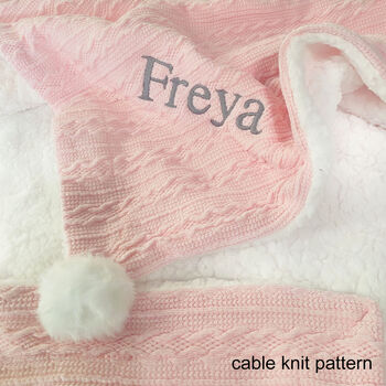 Personalised Pink Sherpa Baby Blanket, 3 of 10