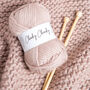 Mary Jane Pompom Slipper Knitting Kit, thumbnail 7 of 8