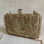 Gold Raw Silk Rectangular Clutch Bag, thumbnail 7 of 10