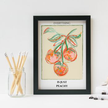 Personalised Everything Is Peachy Wall Art Print | Digital Download, 5 of 5