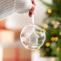 Personalised Home For Christmas Glass Dome Bauble, thumbnail 2 of 3