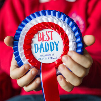 Best Daddy Personalised Fathers Day Rosette, 2 of 8