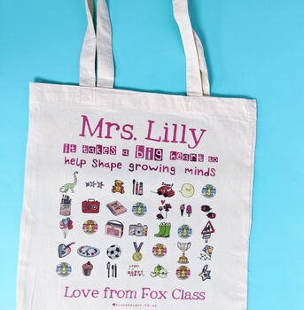 Personalised Growing Minds Teacher Bag, 6 of 9
