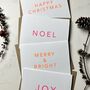 Handprinted Neon Christmas Card Pack, thumbnail 1 of 1