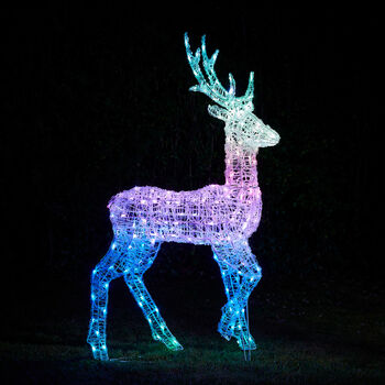 Twinkly Smart LED Outdoor Acrylic Christmas Stag Figure, 10 of 12