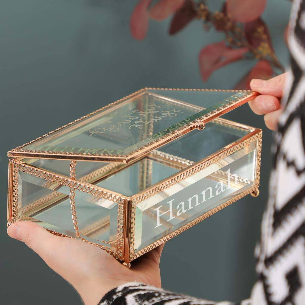 Luxury Personalised Gold Jewellery Box By Dibor