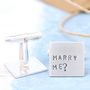 Marry Me Proposal Cufflinks. Wedding Cufflinks, thumbnail 5 of 6