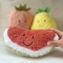 Plush Melon Soft Toy – Smiley Fruit Cuddly – Cute Gift For Kids, thumbnail 6 of 7