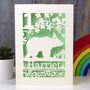 Personalised Papercut Bear Birthday Card, thumbnail 4 of 8