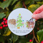 Personalised Child's Drawing And Messsage Glass Drink Coaster, thumbnail 1 of 2