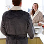 Super Soft Sherpa Style Dressing Gown, thumbnail 7 of 10