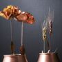 Handmade Copper Rose Set In Solid Copper Vase, thumbnail 2 of 5