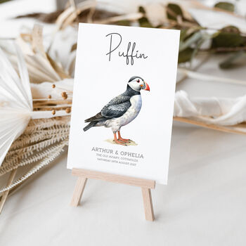 Bird Themed Wedding Table Number Cards, 2 of 9