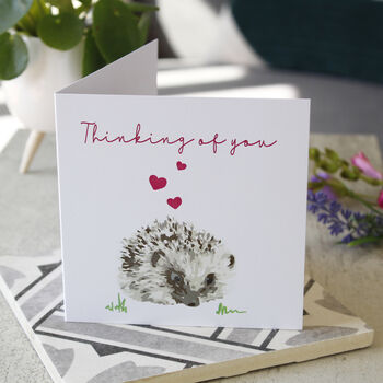 Thinking Of You Hedgehog Card, 3 of 5