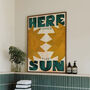 Here Comes The Sun Print, Hand Painted Wall Art, thumbnail 1 of 8