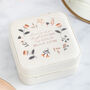 Floral Friendship Quote Travel Jewellery Box, thumbnail 2 of 3