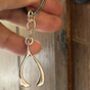 Lucky Wishbone Sterling Silver 21st Keyring Gift, thumbnail 1 of 5
