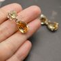 Citrine Teardrop Sterling Silver Earrings, thumbnail 5 of 5